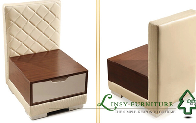 林氏木業時尚皮藝床頭柜-家居產品-焦點家居網